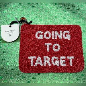 kate spade ♠️ Going to Target Beaded Clutch Pouch NWT